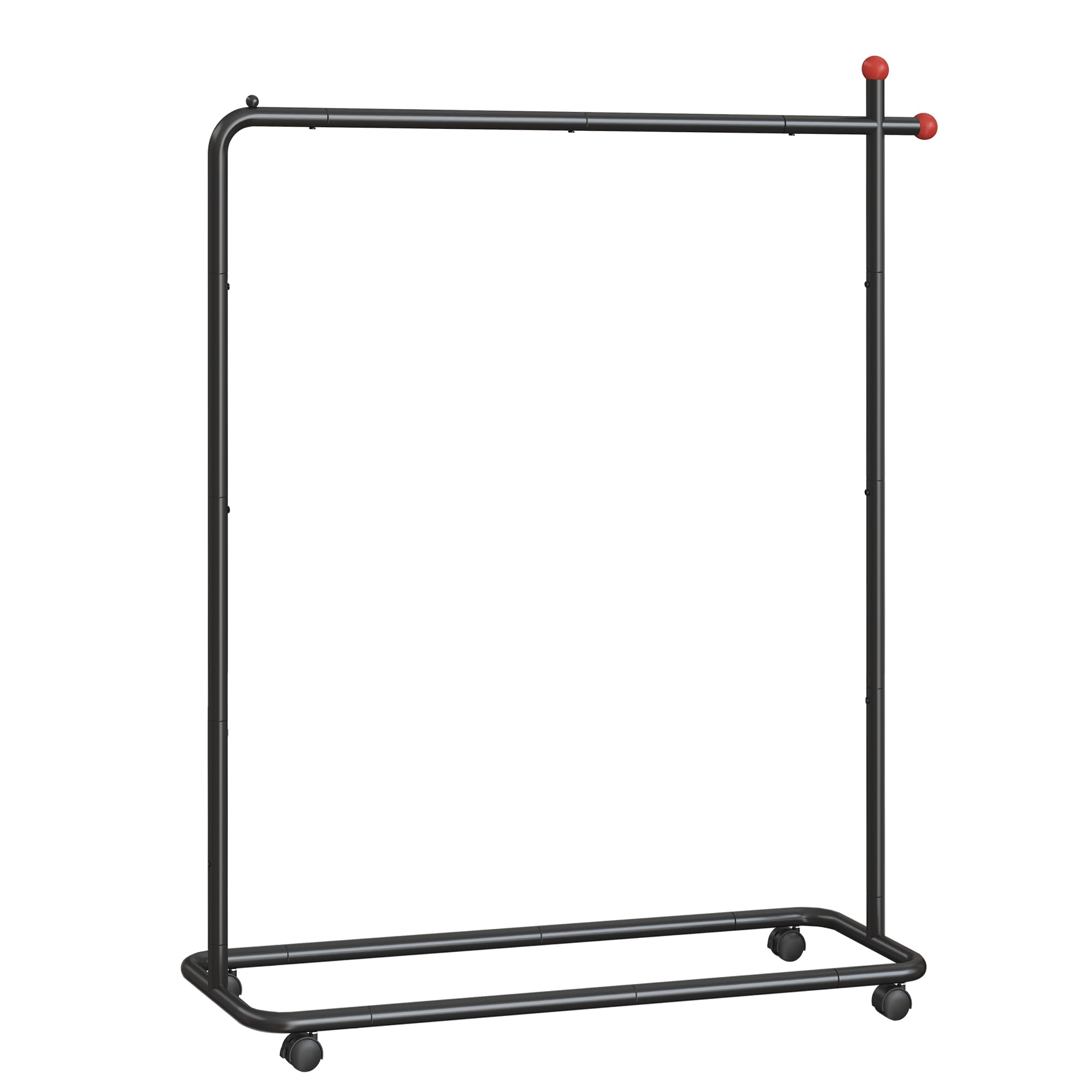 SONGMICS HOME Clothes Rack, Clothing Rack on Wheels, Portable Garment Rack, with 1 Clothes Hanging Rail, Matchstick-Shaped Hooks, Ink Black UHSR170B01 - Image 7